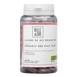 Belle&Bio Drojdie de Orez Rosu BIO 120 Capsule – Colesterol si Triglieride Drojdie de orez rosu beneficii: sursa importanta de m