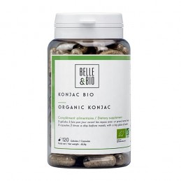 Glucomannan (Konjac) Bio Belle&Bio, 120 capsule Glucomannan (Konjac) Bio Belle&amp;Bio este un supliment alimentar pe bază de fi
