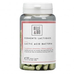 Belle&Bio Bacterii lactice fermentate 4 miliarde CFU 120 capsule Enzime pentru confortul digestiv, aceste bacterii lactice sunt 