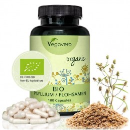Psyllium Organic 180 capsule, reduce pofta de mancare, opreste foamea, taie foamea