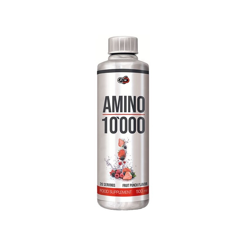 Pure Nutrition USA Amino 10.000 500 ml – 10 g Aminoacizi Beneficii Amino 10 000: 10.000 mg de aminoacizi pe servire, imbunătățeș