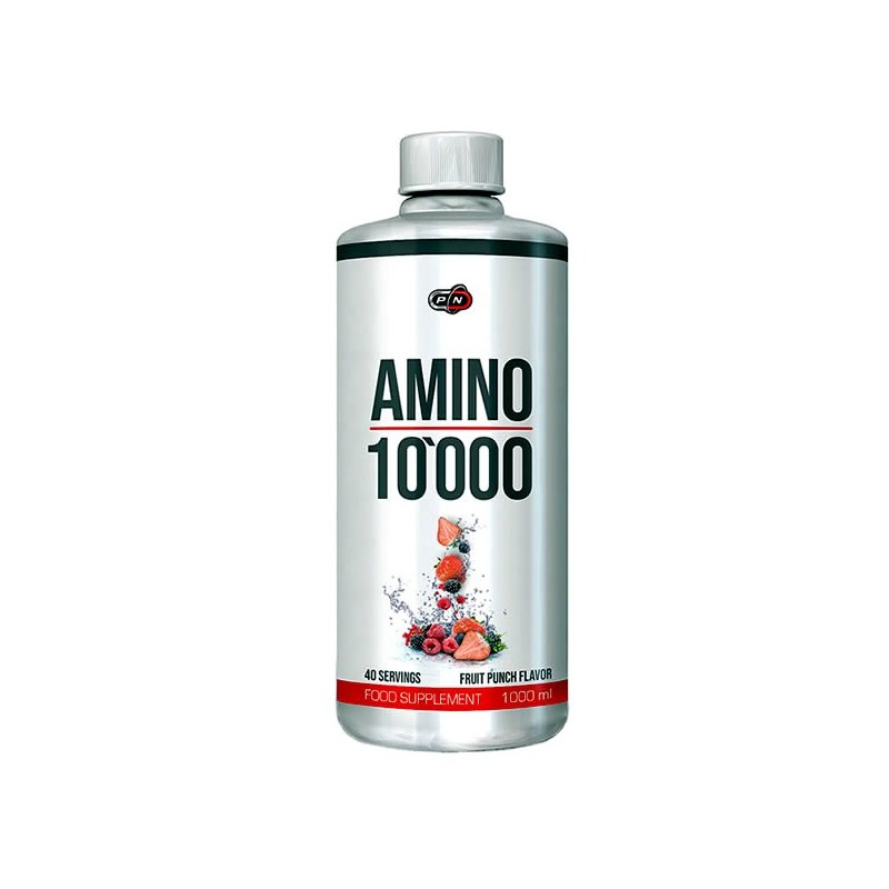 AMINO 10.000 - 1000 ml, Pure Nutrition USA Beneficii Amino 10 000: 10.000 mg de aminoacizi pe servire, imbunătățește recuperarea