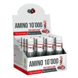 AMINO 10.000 - 20 ampule, imbunătățește recuperarea și creșterea musculară, extrem de scăzut în grăsimi Beneficii Amino 10 000: 