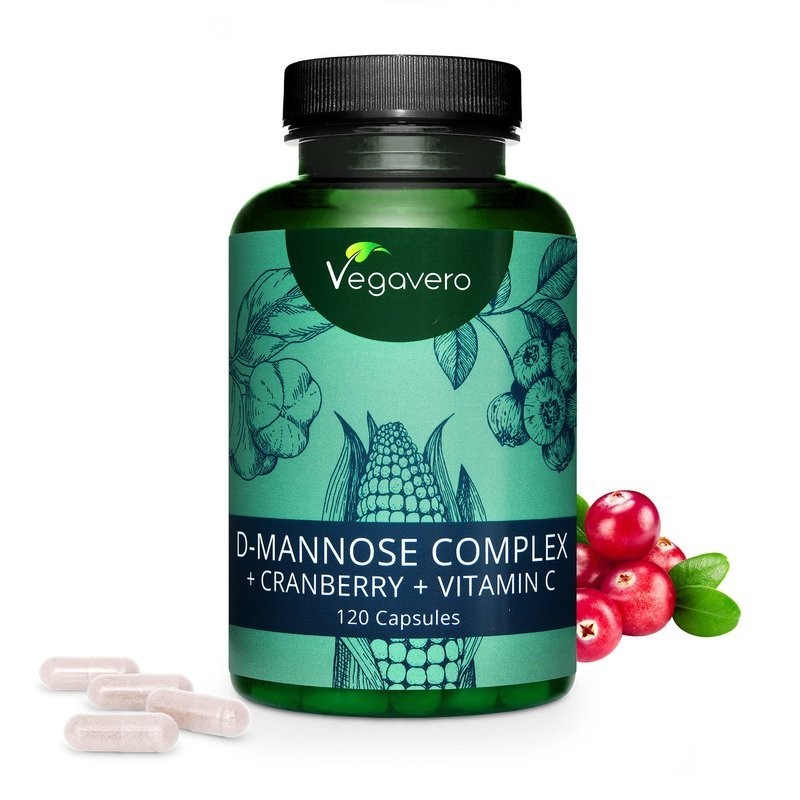 Vegavero D-Mannose Complex 120 Capsule Beneficii D-Mannose: nu interferează cu reglarea normală a zahărului din sânge, completă 
