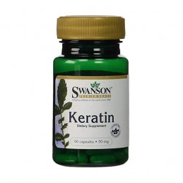 Promovează articulațiile sănătoase, pielea, părul și unghiile, Keratin, 50 Mg 60 Capsule Beneficii Keratina: ceară naturală și p