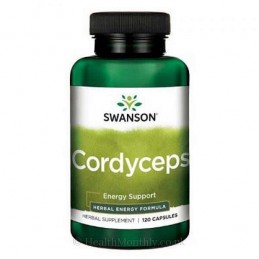 Supliment alimentar Cordyceps, 600 mg, 120 Capsule, Swanson BENEFICII CORDYCEPS: imbunătățește energia, imbunătățește sănătatea 