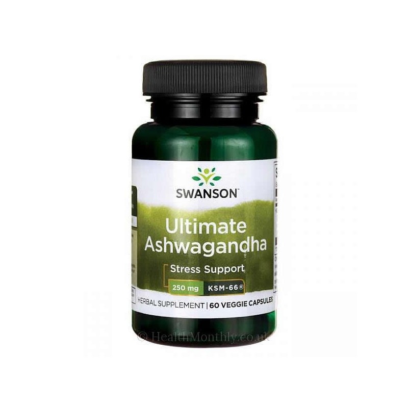 Reduce nivelul de cortizol, ajuta la reducerea stresului, Extract Ashwagandha KSM-66, 250mg, 60 Capsule Beneficii Ashwagandha: p