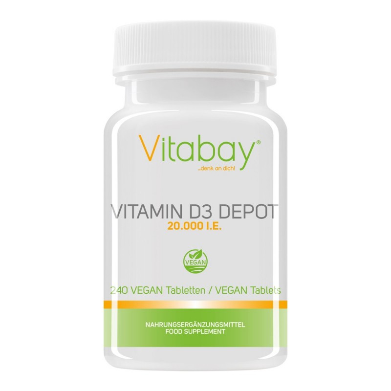 Vitabay Vitamina D3 - 20.000 UI - 240 Tablete vegane - 1 | YEO