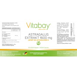 Astragalus Extract 1600 mg, 90 capsule Vegan, Intareste sistemul imunitar, reduce inflamatia, protejeaza sistemul cardiovascular