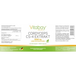 Cordyceps Extract CS-4 5000 mg, 90 capsule Vegan, Imbunătățește energia, imbunătățește sănătatea inimii BENEFICII CORDYCEPS: imb