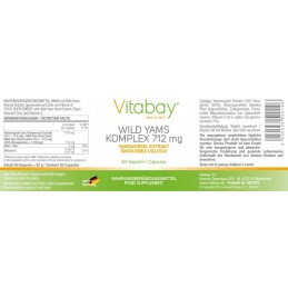 Vitabay Yam Wild Extract 712 mg 60 capsule (Menopauza tratament naturist) Yam va ajuta sa faceti fata simptomelor legate de meno