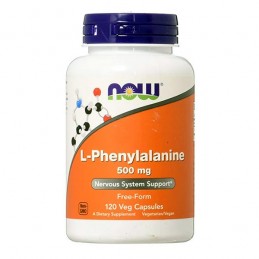 L-Phenylalanine 500mg 120 Capsule (ajuta în producerea de neurotransmițători, ajută la reducerea durerilor) Beneficii L-Fenilala