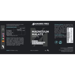 Malat de Magneziu - Magnesium Malate 3000 mg pe doza 180 Comprimate Vegan Malat de Magneziu beneficii: ofera 450 mg de magneziu 
