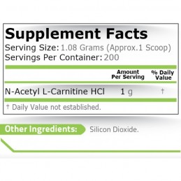 Pure Nutrition USA Acetyl L-Carnitine (Acetil L-Carnitina) 216 grame Beneficii Acetil L-carnitina de la Pure Nutrition: reduce m