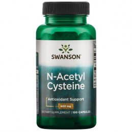 N-Acetil Cisteina NAC 600 mg 100 Capsule, Swanson N-Acetil Cisteina NAC beneficii: formă stabilă de L-cisteină, sprijină sănătat