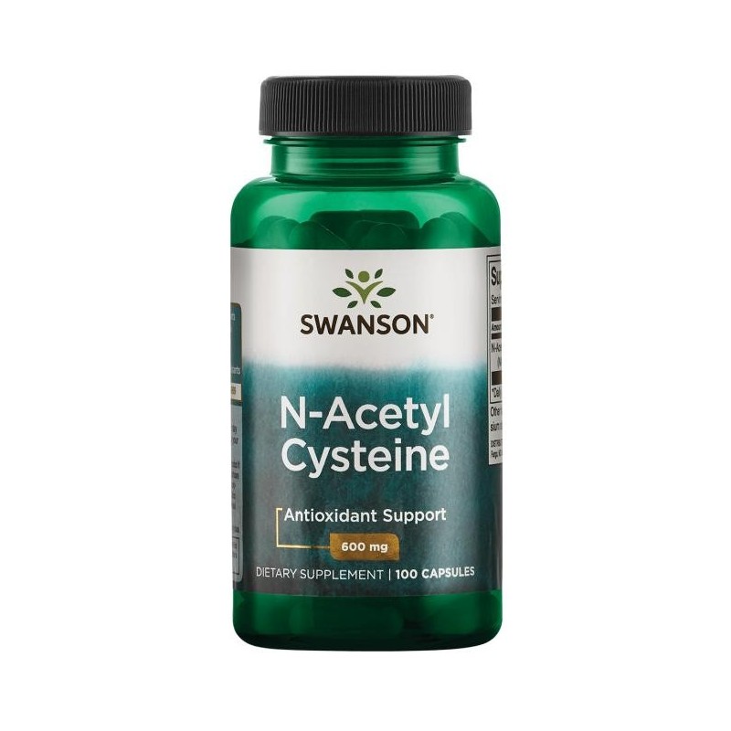 N-Acetil Cisteina, 600 mg 100 capsule- Sprijină sănătatea celulară, puterea antioxidantă, sprijină sănătatea normală a ficatului