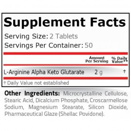 Pure Nutrition USA AAKG 1000 mg 100 tablete (Arginine Alfa Ketoglutarat) Beneficii AAKG 1000 de la Pure Nutrition: pompare mai m