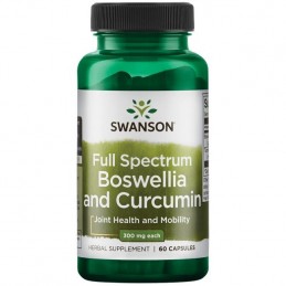 Swanson Full Spectrum Boswellia (Tamaie) & Curcumin 60 Capsule Beneficii Boswellia: antiinflamator puternic si natural, fara efe