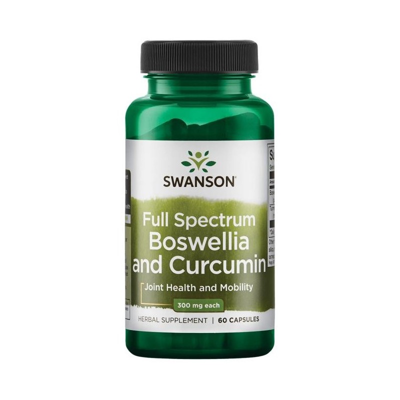Swanson Full Spectrum Boswellia (Tamaie) & Curcumin 60 Capsule Beneficii Boswellia: antiinflamator puternic si natural, fara efe