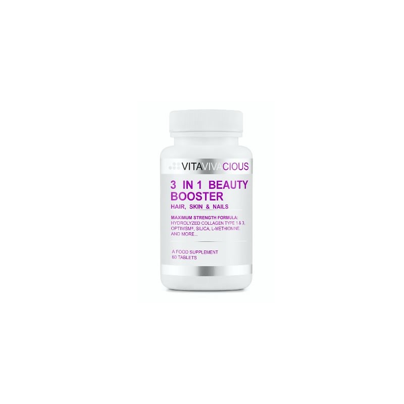 Vitaviva Beauty Booster 3 in 1 60 capsule Formula unica de ingrediente pentru par, unghii si piele, intareste parul si unghiile,