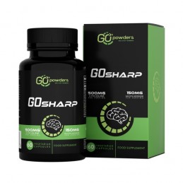 GO SHARP 60 Capsule, Citicolina, Bacopa Monnieri, Vitamina B5 si B12, Extract Panax Ginseng