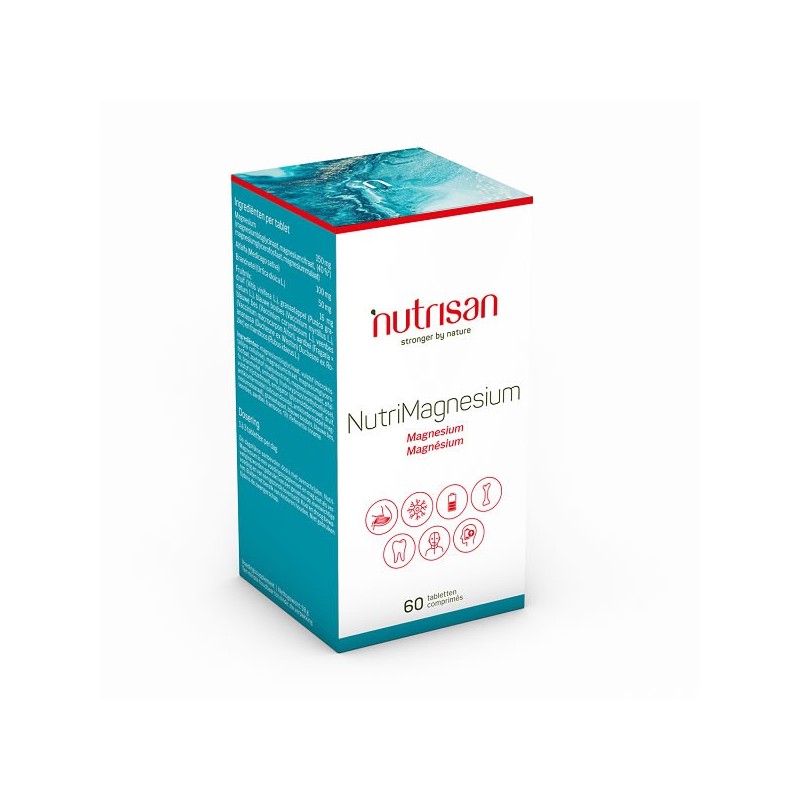 Nutrisan NutriMagnesium (4 forme de Magneziu) 60 Tablete Patru forme de magneziu ușor de absorbit (malat de magneziu, bisglicina