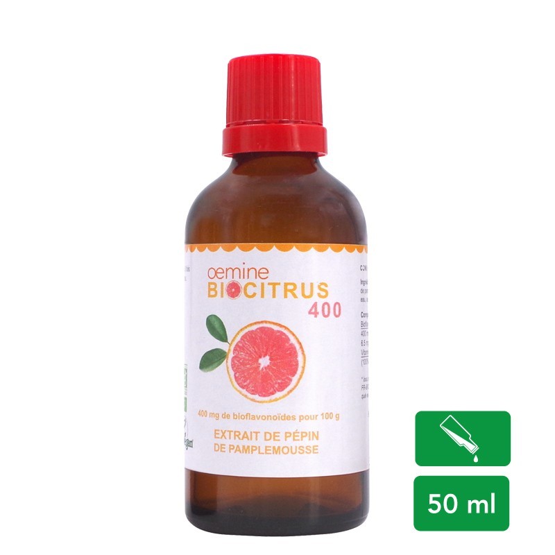 Oemine BIOCITRUS - 50ml Beneficiile extrasului din samburi de grapefruit: are proprietati antibiotice, stabilizeaza nivelul de p