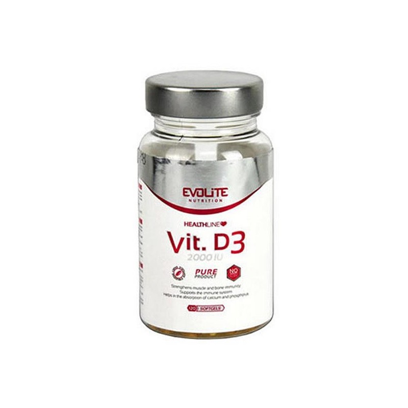 Evolite Vitamina D3 2000 UI 120 Capsule Beneficii Vitamina D3: ajuta la mentinerea sanatatii oaselor, suport pentru sistemul imu