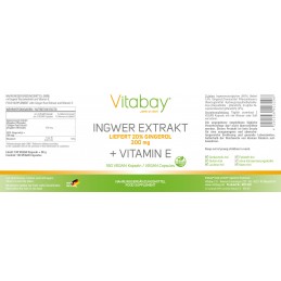 Vitabay Extract de ghimbir, 300 mg plus vitamina E, 180 capsule Beneficii Ghimbir: reduce balonarea abdominală, stimulează diges