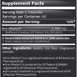 Pure Nutrition USA Kre-Alkalyn Creatina 1500 mg 120 capsule - Energie si Forta musculara Beneficii Kre Alkalyn: creste masa musc