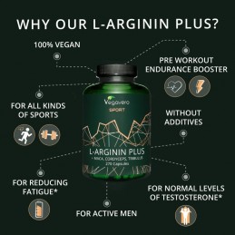 L-Arginine Plus Maca, Tribulus, Cordyceps, Zinc 270 Capsule, Ajuta la imbunatatirea libidoului si potentei Beneficii L-Arginina 