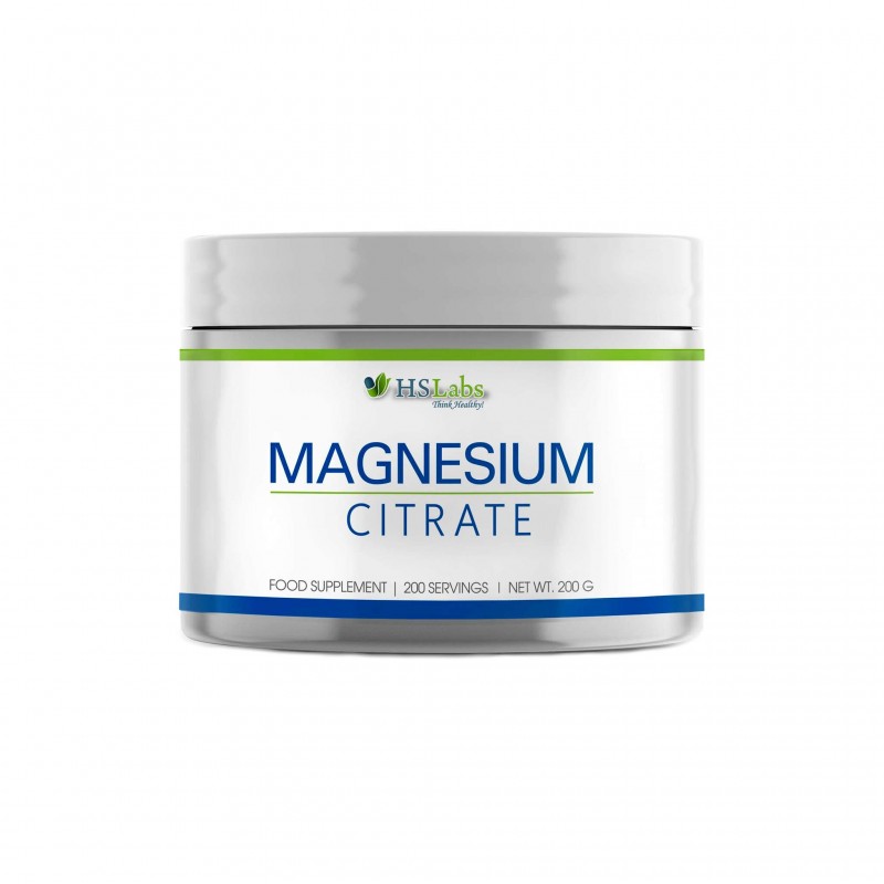 Magneziu Citrat pudra, 200 grame, HS Labs Beneficii magneziu citrat: regleaza tensiunea arteriala, minimizeaza migrenele, amelio