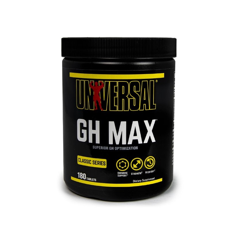 Universal Nutrition GH Max - 180 Pastile Beneficii GH Max: creste natural nivelul de hormoni, creste masa musculara, dezvolta de