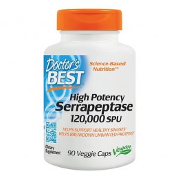 Doctor's Best Serrapeptase 120 000 SPU High Potency 90 Capsule Beneficii Serrapeptase: imbunătățește activitatea antibioticelor 