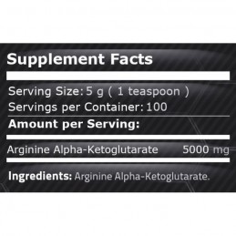 Creste nivelul de Oxid Nitric, Pure Nutrition USA Arginina 250 grame Alfa Ketoglutarat pulbere (AAKG) Beneficii Arginina: creste