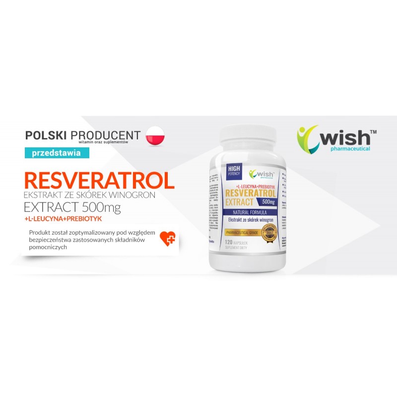 Resveratrol Extract + Inulina + L-Leucine 120 Capsule, Wish - 1 | YEO