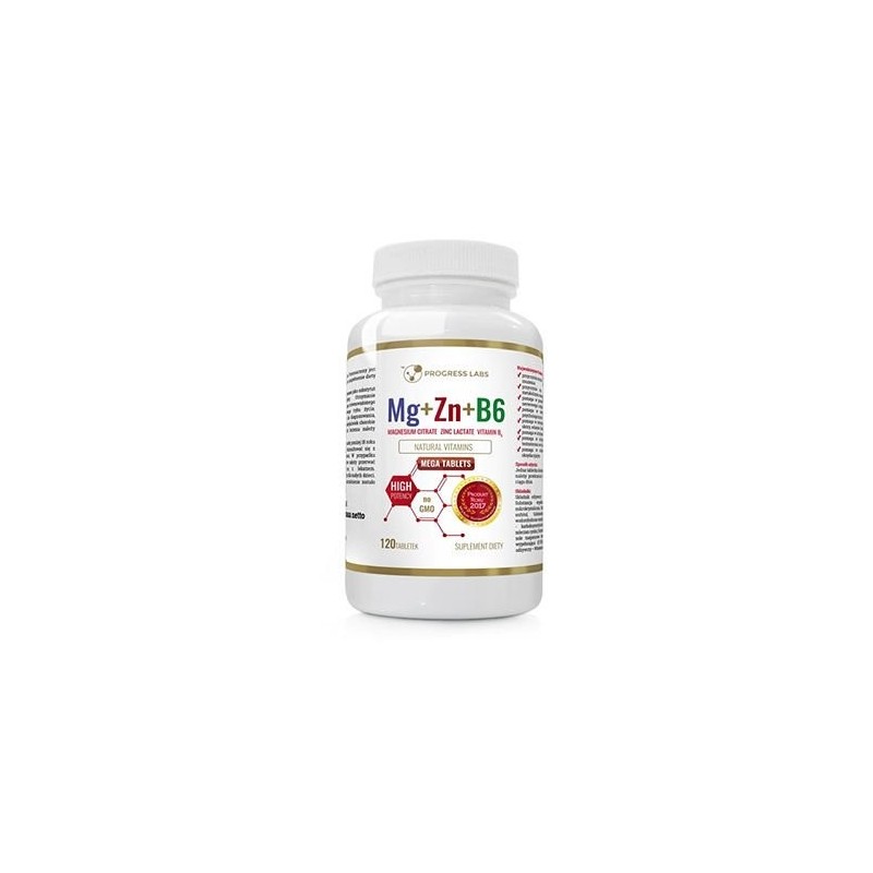 Progress Labs Mg+Zn+Vit B6 120 Tablete (Magneziu + Zinc + Vitamina B6)