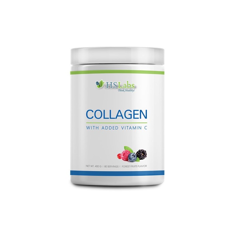 HS Labs Colagen Hidrolizat pudra 400 grame Beneficii Colagen Hidrolizat Pulbere: ajuta în producția de noi fibre de colagen, red