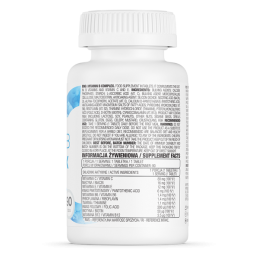 OstroVit Vitamin B Complex 90 Tablete B complex beneficii: Susține funcția cardiovasculară și producția de energie, întăresc imu
