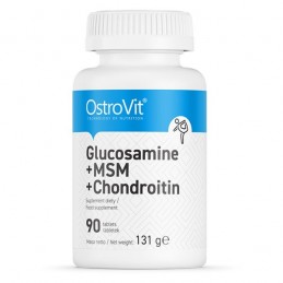 Glucozamina + MSM + Condroitina 90 Tablete Beneficii Glucosamine + MSM + Chondroitin- trei compusi de sustinere in comun, intr-o