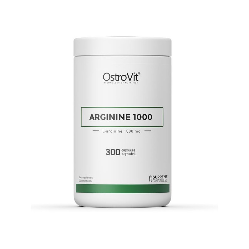OstroVit Supreme Capsules Arginine 1000 mg 300 Capsule Beneficii Arginina: creste nivelul de Oxid Nitric, creste vascularizarea 