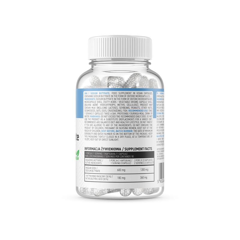 Sodium Butyrate - Butirat de Sodiu 90 Capsule, OstroVit - 1 | YEO