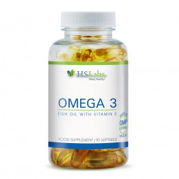 HS Labs Omega 3 1000 mg + Vitamina E 90 capsule – Inima si Creier Beneficiile Omega 3 ulei de peste: ofera un raport de 3:2 baza