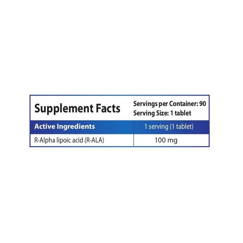 HS Labs R-Alpha Lipoic Acid (ALA) 100mg 90 Tablete - 1 | YEO