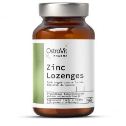 OstroVit Zinc Lozenges 90 Tablete Zincul sustine sistemul imunitar, mentinerea unui echilibru acid-baza adecvat, mentinerea meta