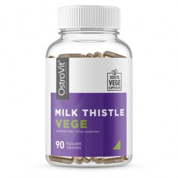 OstroVit Armurariu VEGE 90 Capsule - Milk Thistle VEGE (Supliment hepatoprotector) Beneficii Armurariu: elimina toxinele, sustin