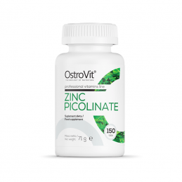 OstroVit Zinc Picolinat 15mg 150 Tablete – Imunitate Beneficii Zinc: imbunatateste sistemul imunitar, mentine o piele frumoasa s