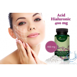 Vegavero Acid Hialuronic, 600mg, 180 Capsule Acid Hialuronic Beneficii: umplerea ridurilor, reduce aspectul ridurilor, repararea