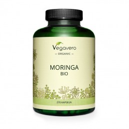 Moringa Bio 600 mg 270 Capsule, Vegavero Moringa Bio beneficii: contine antioxidanti si compusi antiinflamatori, echilibreaza ho