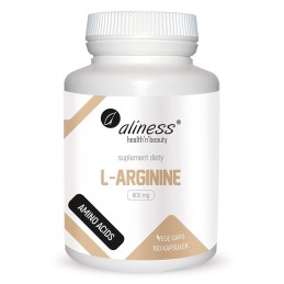 Aliness L-Arginine 800 mg 100 Capsule Beneficii L-Arginina: creste nivelul de oxid nitric, pentru libidou si potenta, crește pro